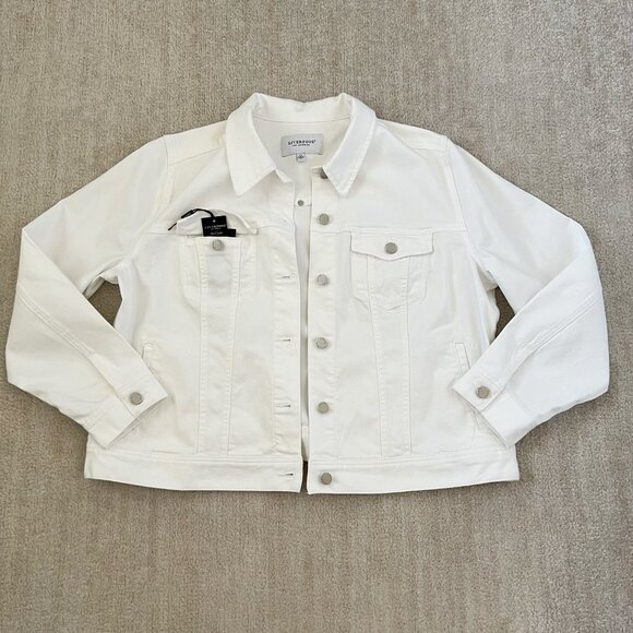 Liverpool Jackets & Blazers - Liverpool White Denim Jeans Jacket 2X